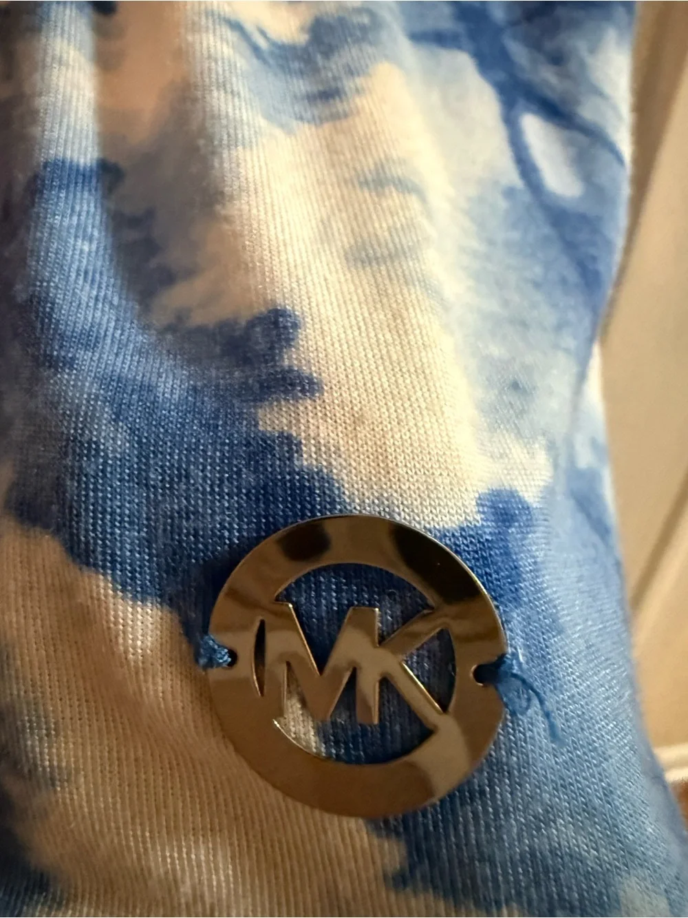 Michael Kors Blue Tie-Dye Short Sleeve Women’s Top